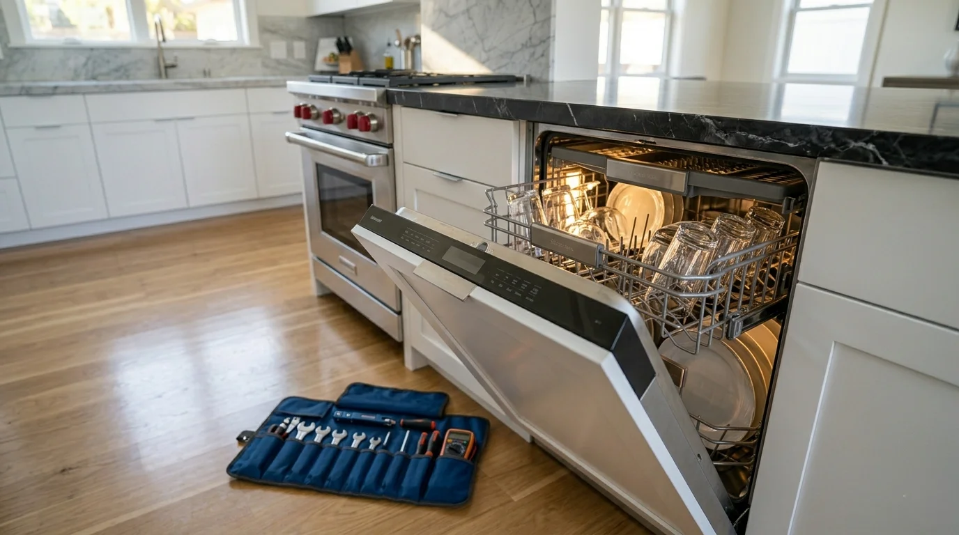Modern Stainless Steel Dishwasher